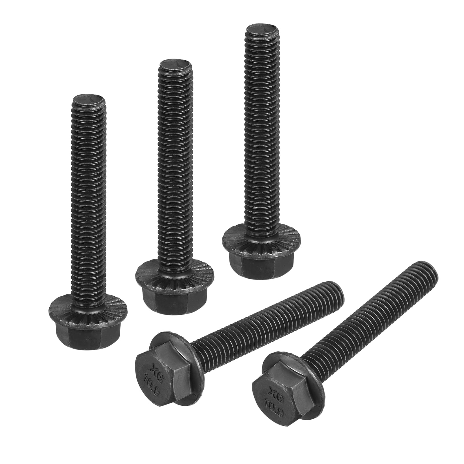 Uxcell M10x30mm Hex Head Screws Bolts – Grade 8.8 Carbon Steel, Black Finish, 10pcs | Industrial Fasteners For Home, Office, Machinery