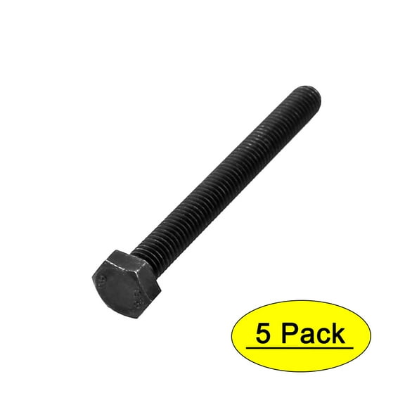 M8x75mm Grade 8.8 Fully Threaded Hex Head Cap Screw Bolt Fastener 5pcs