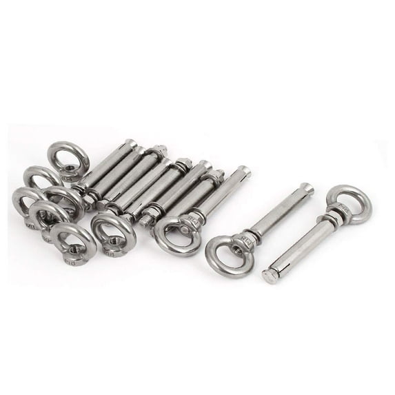 M8x90mm Expansion Featured Screws Closed Hook Reliable Efficacy Anchor Bolts 10pcs for Wall Concrete Brick(id:67f fc 75 692)