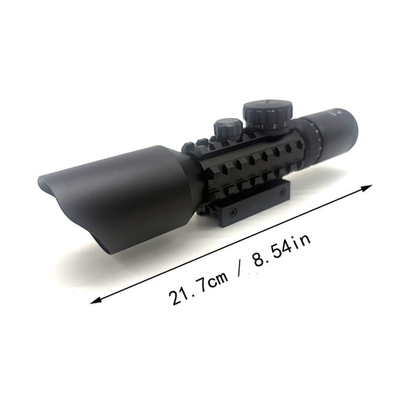 M9 3-10x42E Variable Zoom Optical Monocular Rifle Scope, Green/Red Lens, Fast Focus Eyepiece, Air Rifle Scope, Optics Reticle Crosshair Scope