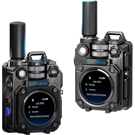 OMIZN Walkie Talkies M10 Global Unlimited Range Two Way Radio 4G POC Radio with SIM Card , Long Range Radpid Walkie Talkie 5000 Miles for Home, Business, 2 Pack