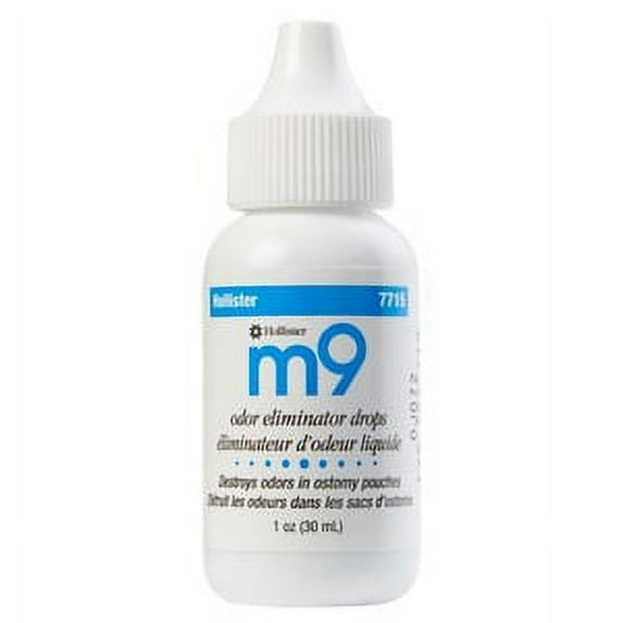 Hollister m9 Odor Eliminator Drops for Ostomy Pouches, Unscented Formula, 1 oz