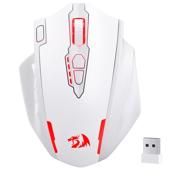 M913 Max Wireless Gaming Mouse 26000 Dpi Mmo Optical With 16 Buttons Bt & 2.4g Software Supports Diy Keybinds White