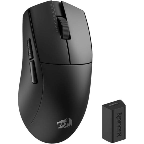 M916 STD 3-Mode Wireless Gaming Mouse, 49G Ultra-Light 24K DPI Mice w/Ergonomic Natural Grip Build, Full Programmable Buttons, Software Supports DIY Keybinds & DPI