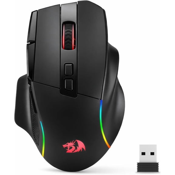 M925 PRO Gaming , 26,000 Max DPI Optical RGB Gaming Mice with 10 Programmable Buttons, Grip Build, Software Supports DIY Keybinds & DPI, Black