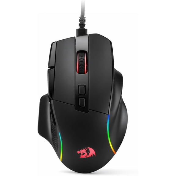M925 Wired Gaming , 24,000 Max DPI Optical Gaming with 10 Programmable Buttons, Grip Build, Software Supports DIY Keybinds & DPI, Black