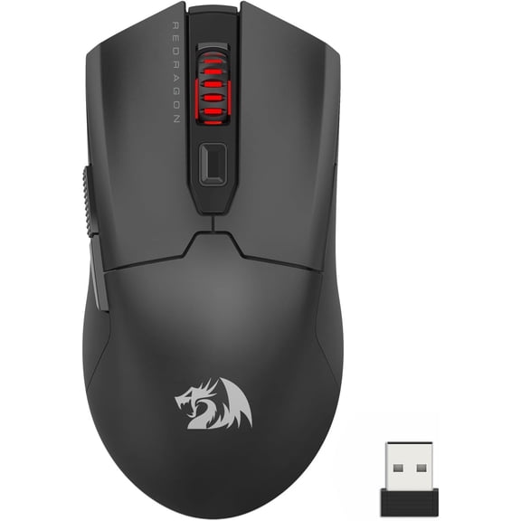 M995 Pro Wireless Gaming Mouse, 26000 DPI Ergonomic BT & 2.4G, 6 Macro Buttons, 51G Ultra Lightweight, Reliable Power Capacity for PC/Mac/Laptop, Black