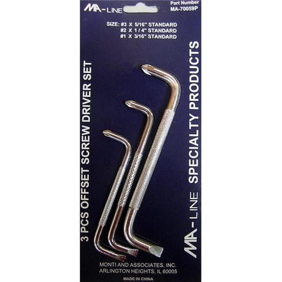 MA-Line MA-70059P Offset Screwdriver - 3 Piece