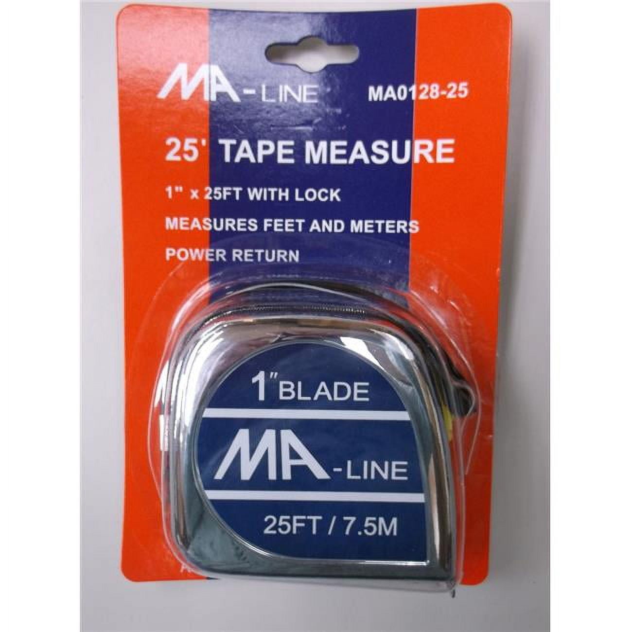 MA-Line MA0128-25 1 in. x 25 ft. Measure Tape