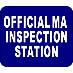 MA OFFICIAL INSPECTION STATION Aluminum Composite Sign, 8.5"x10"