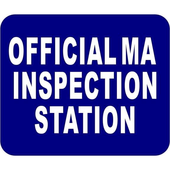 MA OFFICIAL INSPECTION STATION Aluminum Composite Sign, 8.5"x10"