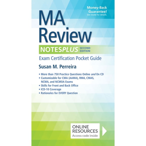 Pre-Owned Ma Review Notesplus: Exam Certification Pocket Guide (Paperback) 080364034X 9780803640344