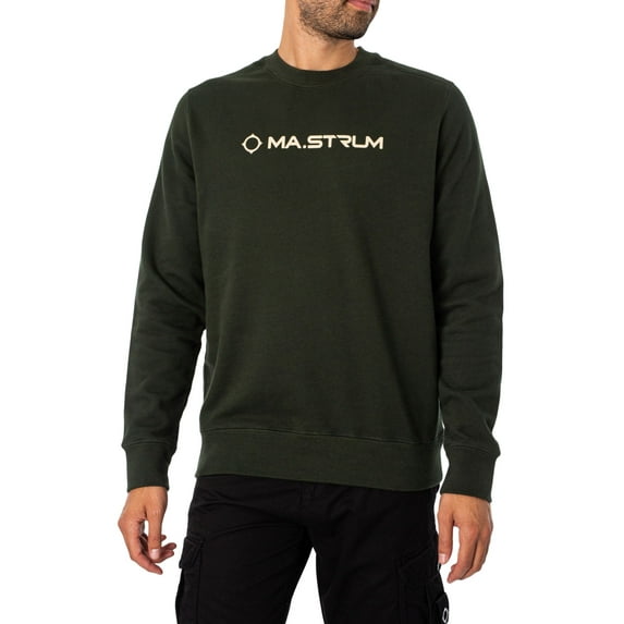 MA.STRUM Printed Chest Logo Sweatshirt, Green