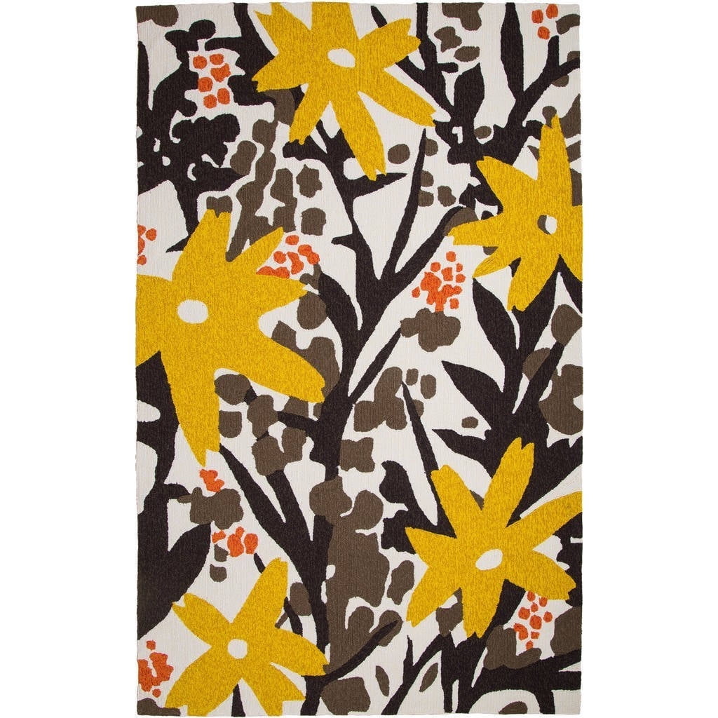 MA Trading Handmade Bloom Rug Brown/Gold 5' x 8' 5' x 8' Indoor,Outdoor ...