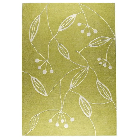 MA Trading Handmade Flora Rug (India) Green 5'6" x 7'10" 5' x 8' Bedroom