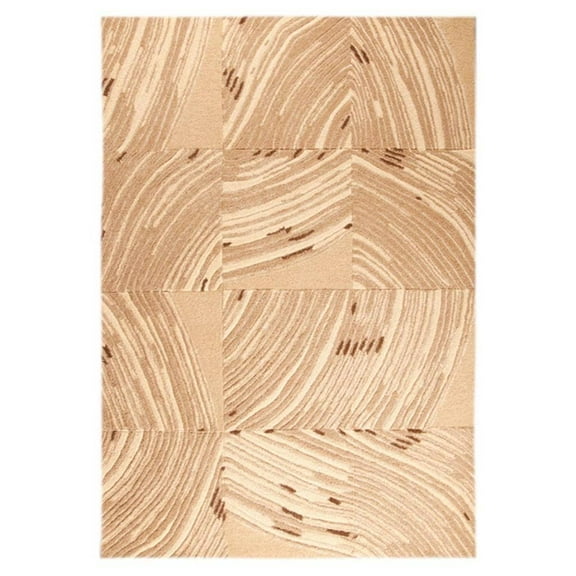 MA Trading Handmade Indian Mondo Rug (India) Beige 5'2" x 7'6" 5' x 8' Bedroom