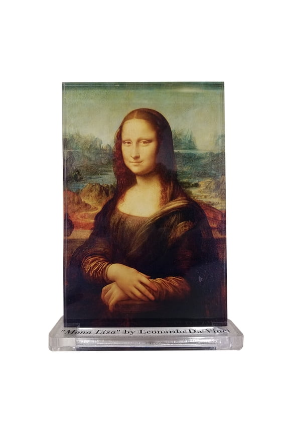 MA0001 Leonardo Da Vinci Mona Lisa Masters Behind the Glass Clear Acrylic Display