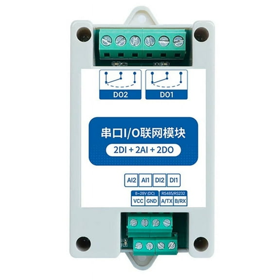 MA01-AACX2220 RS485 2DI+2AI+2DO ModBus RTU I/O Network Modules with Serial Port for PLC/Touch Display 2 Switch Output