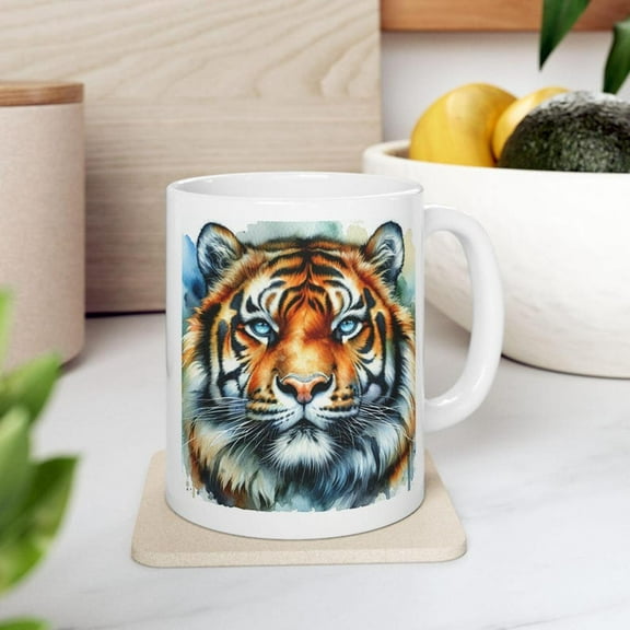 MA1Jestic Tiger Ceramic Coffee Mug - WildL1ife Lover Gift
