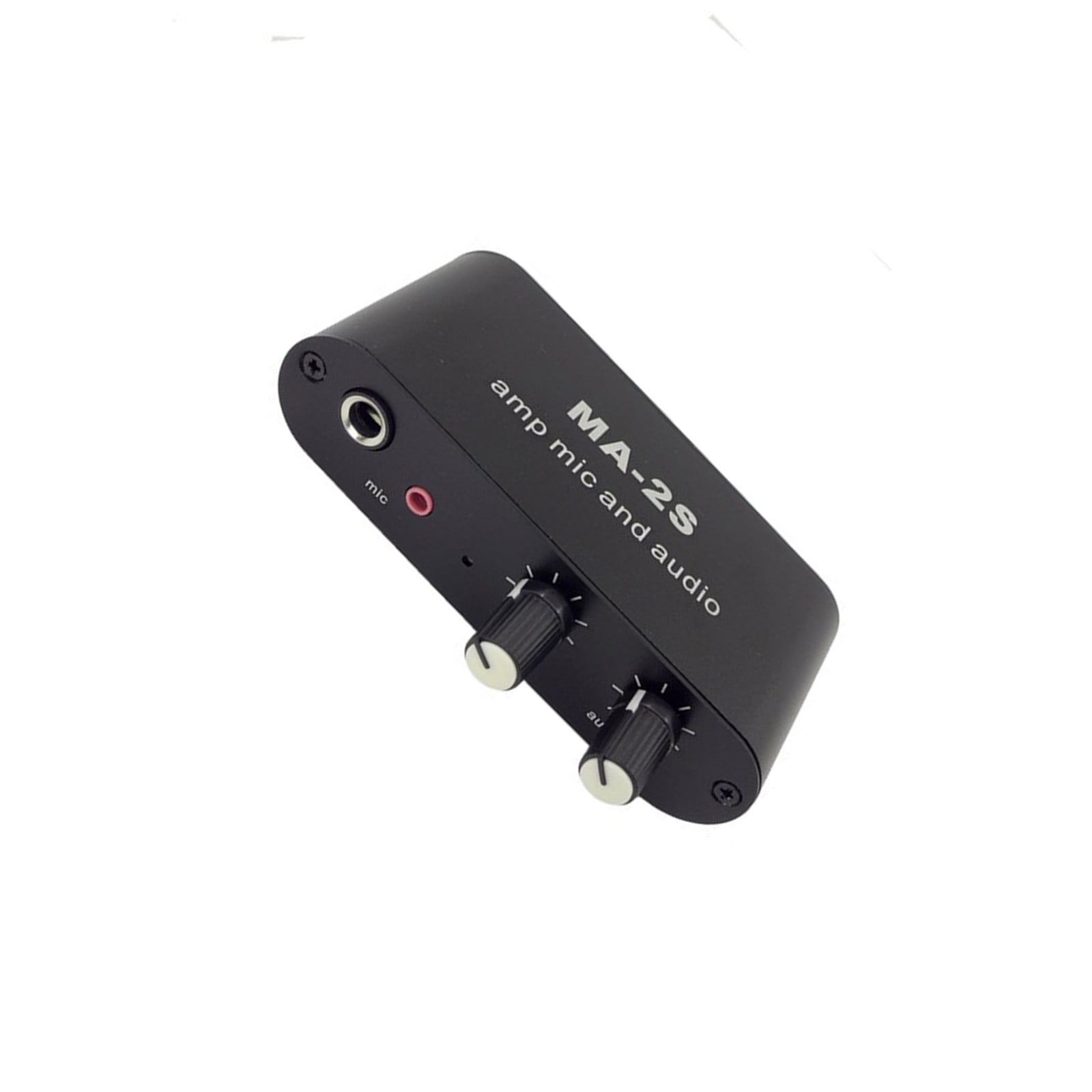 MA2S Aluminum Alloy Sound Preamplifier DC5-12V Preamp Boosts Mic 75X for Streaming and Live Recordings