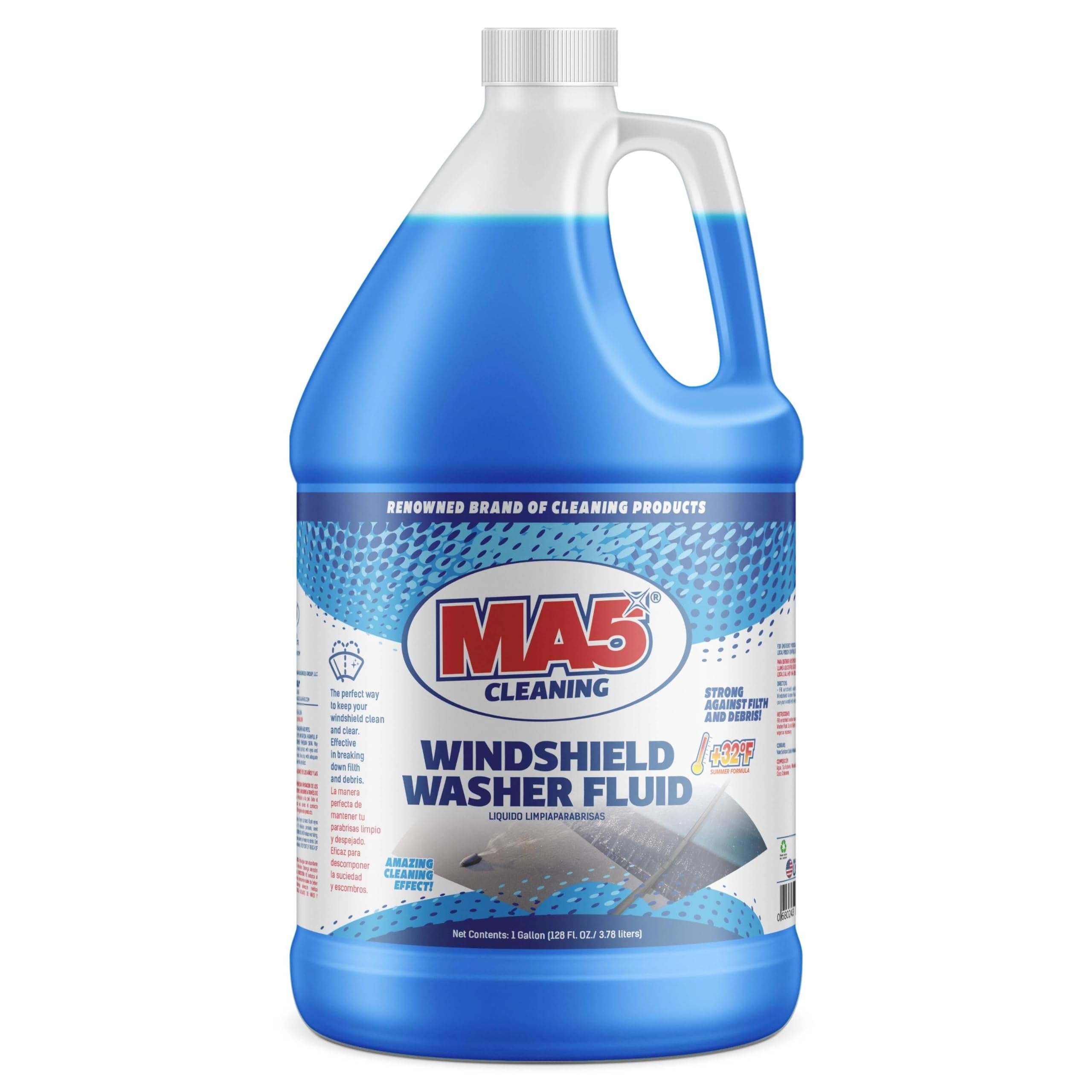 MA5X CLEANING Windshield Washer Fluid, 1 Gallon Blue