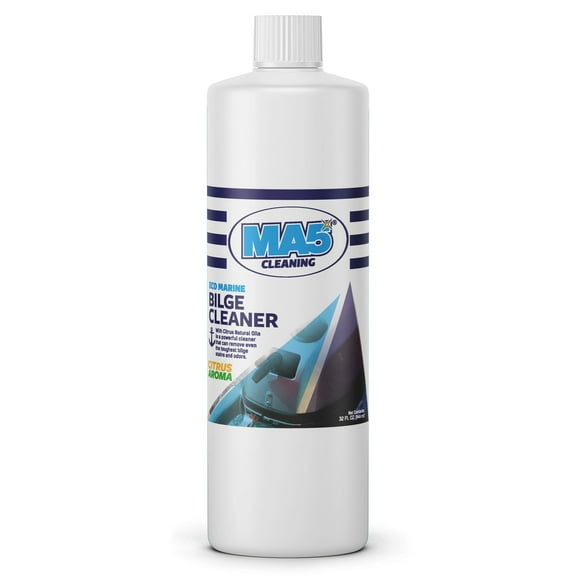 MA5x Eco-marine Boat Bilge Cleaner | Heavy Duty Degreaser for Motor Cabins and Boat Bilge Surfaces | Fresh Citrus Aroma Clean Scent | 32oz Bottle | Pack of 1