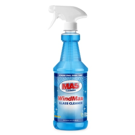 MA5x WindMax Glass Cleaner Spray – Window, Mirror, Shower & Glass Stovetop Cleaner – Streak-Free, Eco-Friendly, Pack of 1, 32oz Spray Bottle