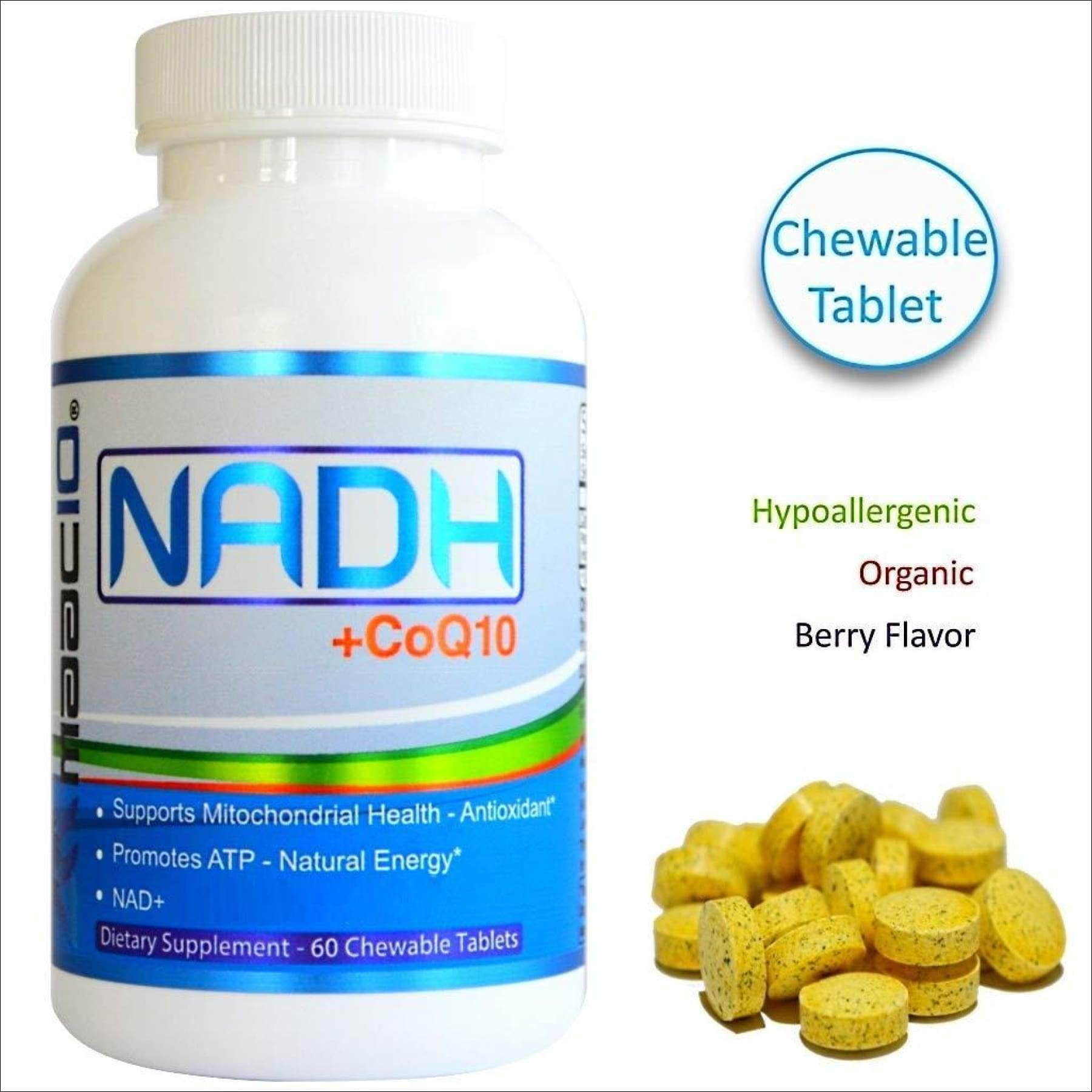 MAAC10 NADH + CoQ10 Supplement Supports Fatigue, Energy and NAD+