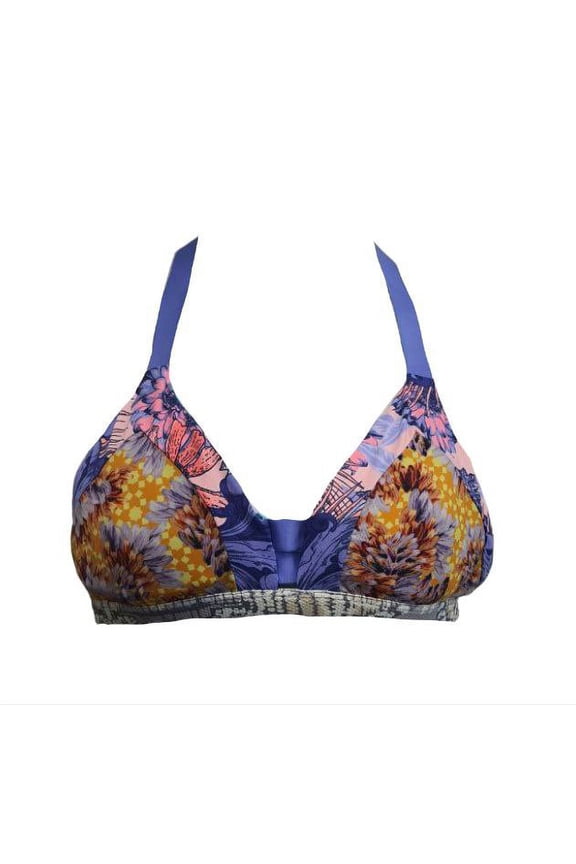 Women's Swim Bikini Top, Multicoloured, Large