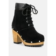 thumbnail image 1 of MAAYA Black Handcrafted Collared Suede Boot, 1 of 7