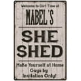 thumbnail image 1 of MABEL'S She Shed Sign Lady Cave Gift 12 x 18 Matte Finish Metal 112180082259, 1 of 1
