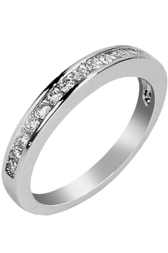 925 Sterling Silver Cubic Zirconia Round Cut Women's Wedding Rings