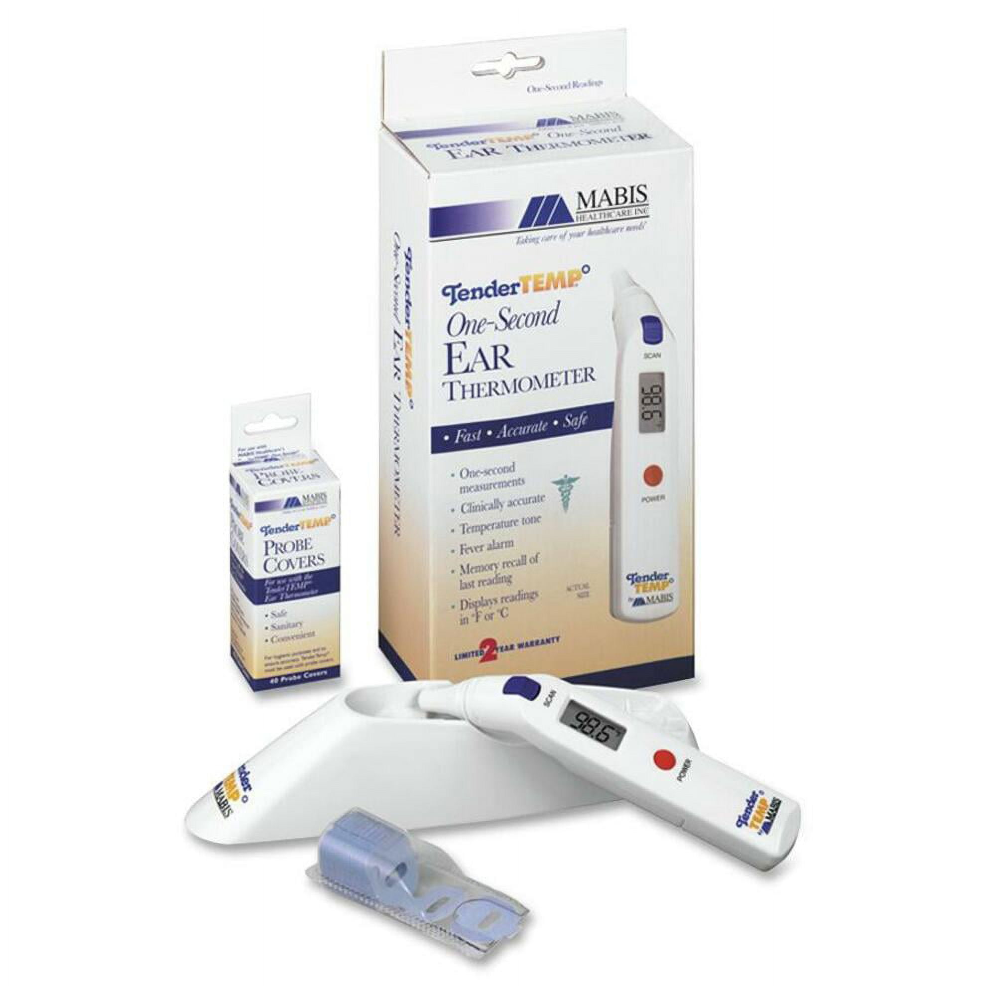 MABIS Digital Ear Thermometer with Covers