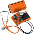 thumbnail image 1 of MABIS MatchMates Aneroid Sphygmomanometer and 31" Sprague Rappaport Stethoscope Combination Manual Blood Pressure Kit with Calibrated Nylon Cuff and Oversized Carrying Case, Adult Orange, 1 of 8