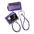 thumbnail image 1 of MABIS MatchMates Aneroid Sphygmomanometer and 31" Sprague Rappaport Stethoscope Combination Manual Blood Pressure Kit with Calibrated Nylon Cuff and Oversized Carrying Case, Adult Purple, 1 of 7