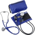 thumbnail image 1 of MABIS MatchMates Aneroid Sphygmomanometer and 31" Sprague Rappaport Stethoscope Combination Manual Blood Pressure Kit with Calibrated Nylon Cuff and Oversized Carrying Case, Adult Royal Blue, 1 of 3