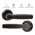 thumbnail image 1 of MABOTO Biometric Fingerprint Handle Lock Unlocked by Fingerprint/ Mechanical Key Left or Right Open 60/ 70mm Single Smart Fingerprint Door Lock for AirBnB Home Office Hotel Apartment (Black), 1 of 7