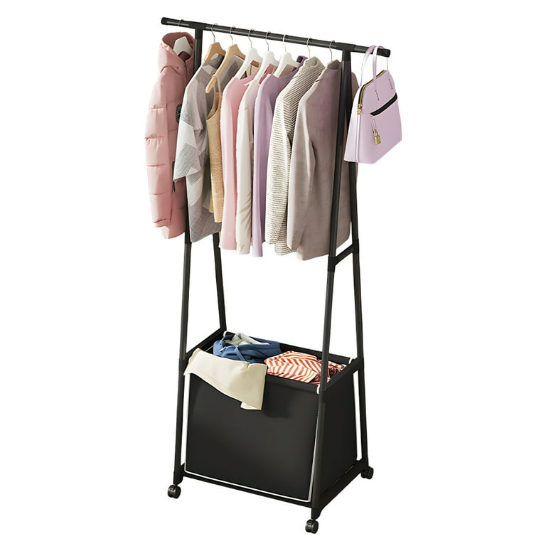 Maboto Steel Triangle Coat Rack with Two Tiers, Large