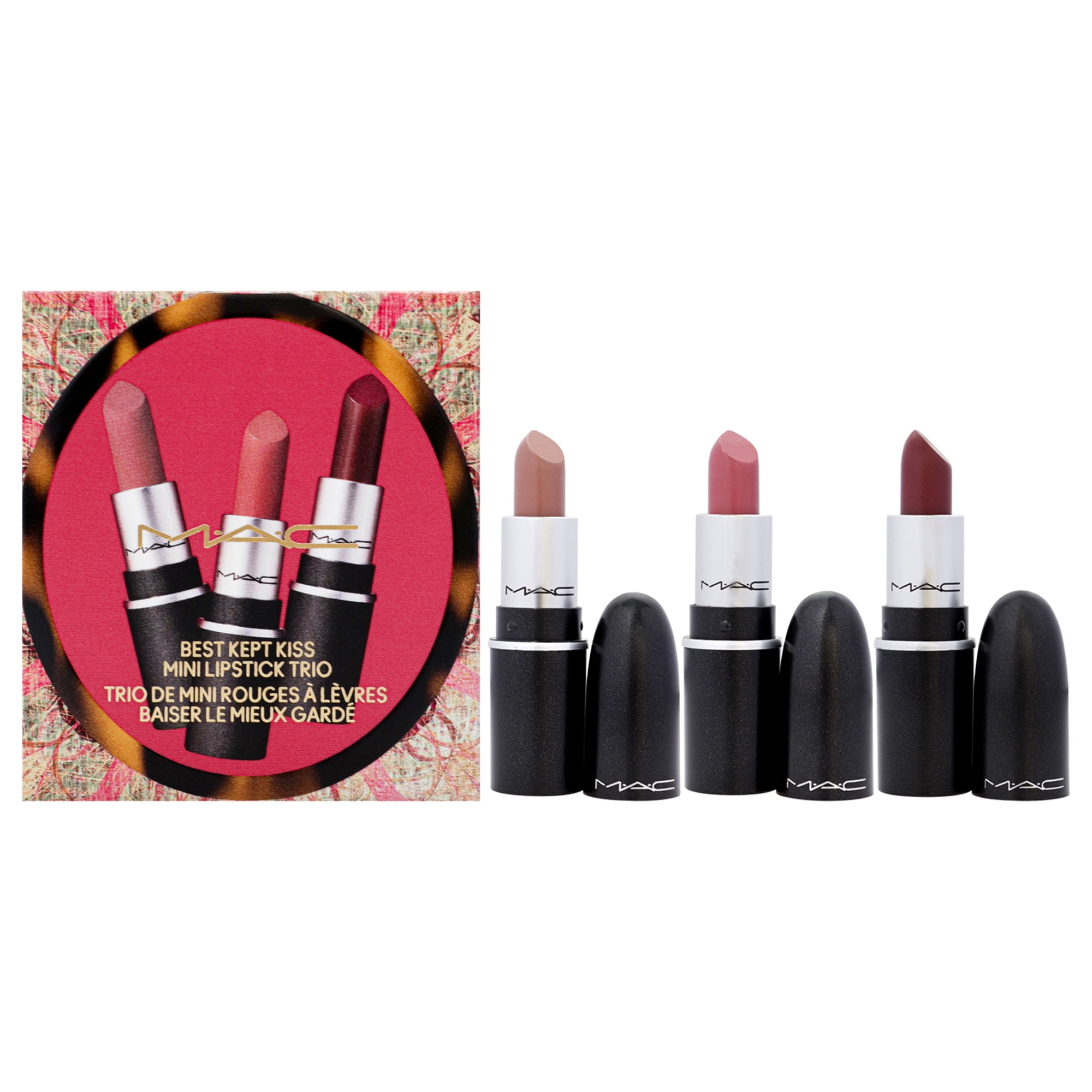 MAC Best Kept Kiss Mini Lipstick Trio , 3 Pc 0.05oz Matte Lipstick
