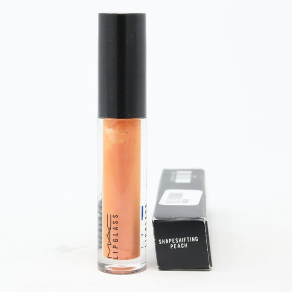 MAC COSMETICS LIP GLOSS 0.10 OZ SHAPESHIFTING PEACH MAC COSMETICS/LIPGLASS SHAPESHIFTING PEACH 0.10 OZ (3.1 ML) PINKY NUDE WITH GOLD PEARL