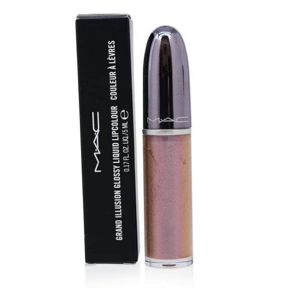 MAC COSMETICS LIP GLOSS 0.17 OZ JUST HUSTLIN' MAC COSMETICS/GRAND ILLUSION GLOSSY LIQUID LIPCOLOUR (JUST HUSTLIN') 0.17 OZ HOLOGRAPHIC PINKY PURPLE