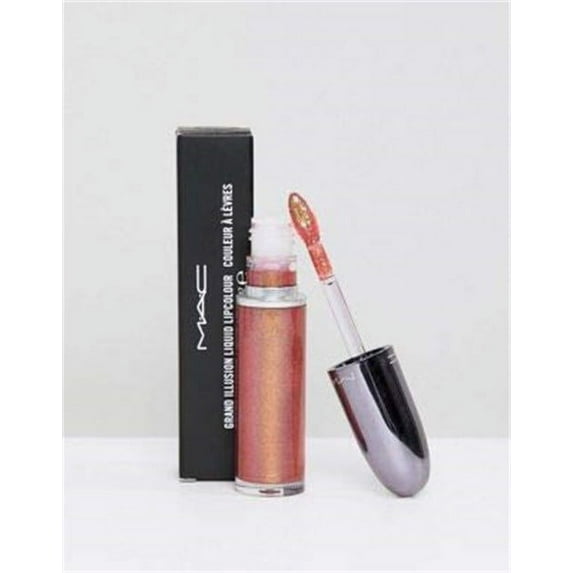 MAC COSMETICS LIP GLOSS 0.17 OZ LET'S ROCK MAC COSMETICS/GRAND ILLUSION GLOSSY LIQUID LIPCOLOUR (LET'S ROCK) 0.17 OZ COPPERED ORANGE GREEN AND YELLOW IRIDESCENCE