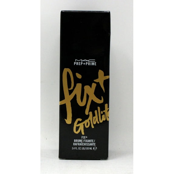 MAC COSMETICS - MAC COSMETICS/PREP + PRIME FIX + (SHIMMER) GOLDLITE SLIGHTLY DAMAGED 3.4 OZ GOLD PEARLS
