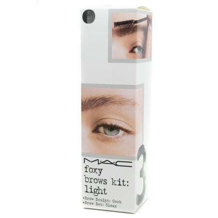 MAC Foxy Brows Kit, Light 3: Brow Sculpt - Cork .008oz, Brow Set - Clear .28oz