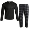 thumbnail image 1 of MAC HENRY Mens Pajama Sets - 2 Piece Thermal Waffle Shirt & Polar Fleece Plaid Pajama Pants (S–XL), 1 of 7