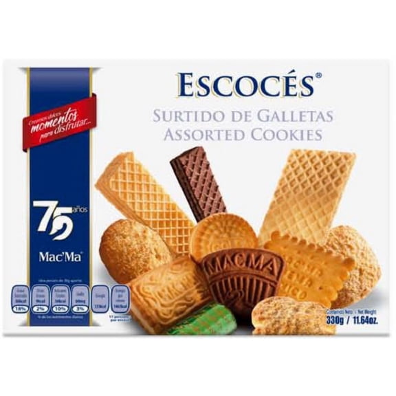 Mac'Ma Escoces assorted flavors cookies galletas 11.64 oz