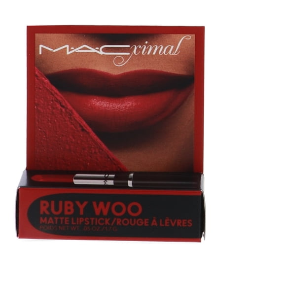 MAC MACximal Silky Matte Lipstick, RubyWoo, 0.06 oz