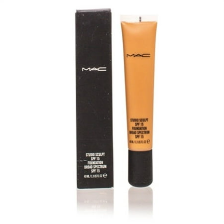 MAC COSMETICS STUDIO FOUNDATION 1.3 OZ NC45 MAC COSMETICS/STUDIO SCULPT SPF 15 FOUNDATION (NC45) 1.3 OZ (40 ML) BRONZE W PEACHY GOLD UNDERTONE FOR DARK SKIN