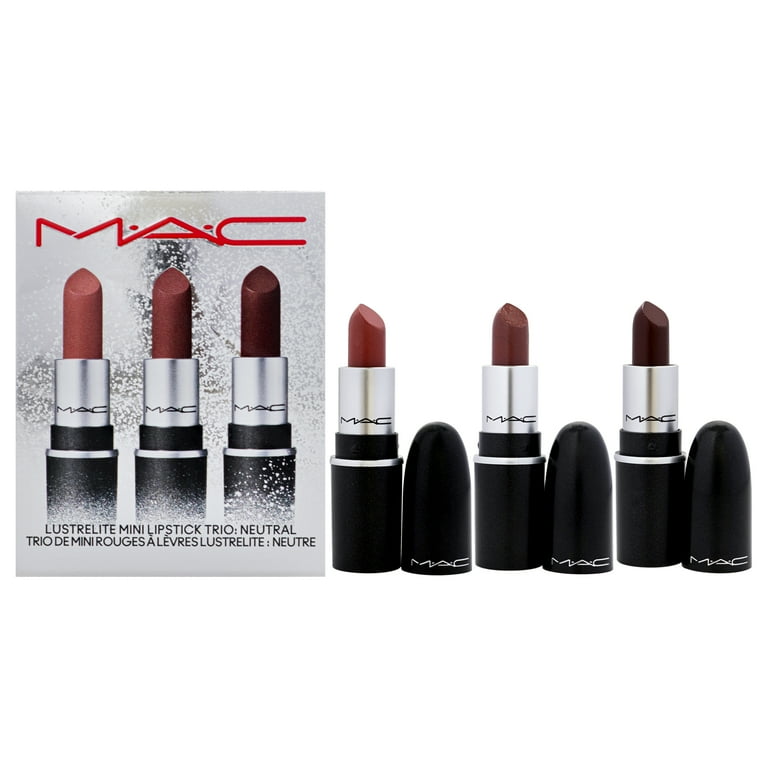 MAC Lustrelite Mini Lipstick Trio Set, Gloss Lipgloss, Neutral
