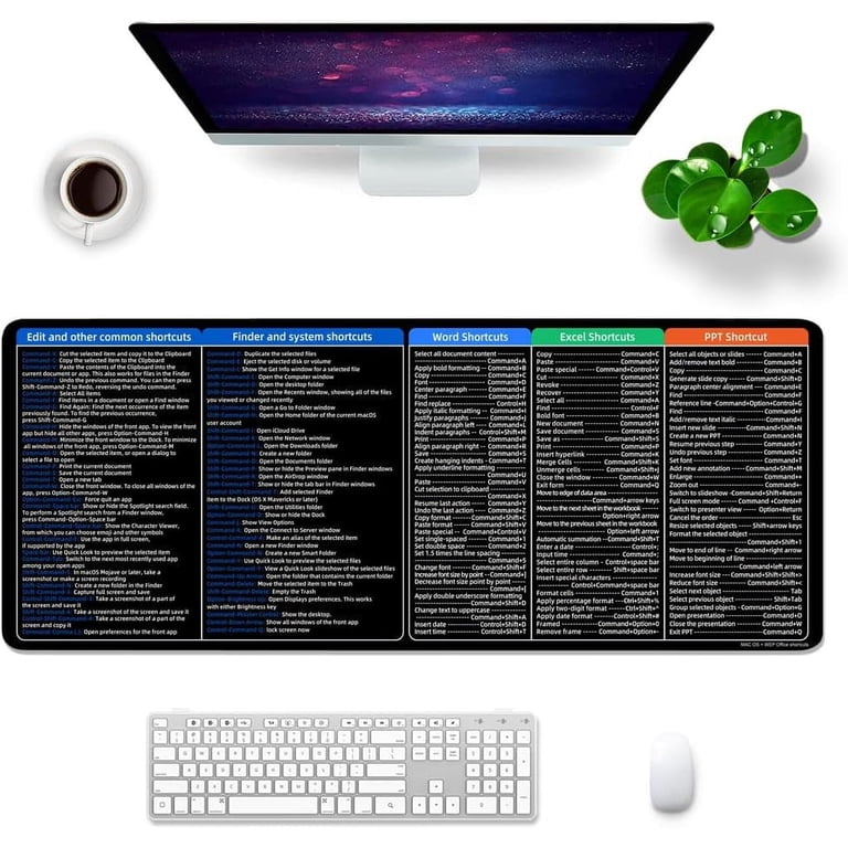 Gaming Desk Mat For PC. Stitched Edge Non-Slip Base Moepad